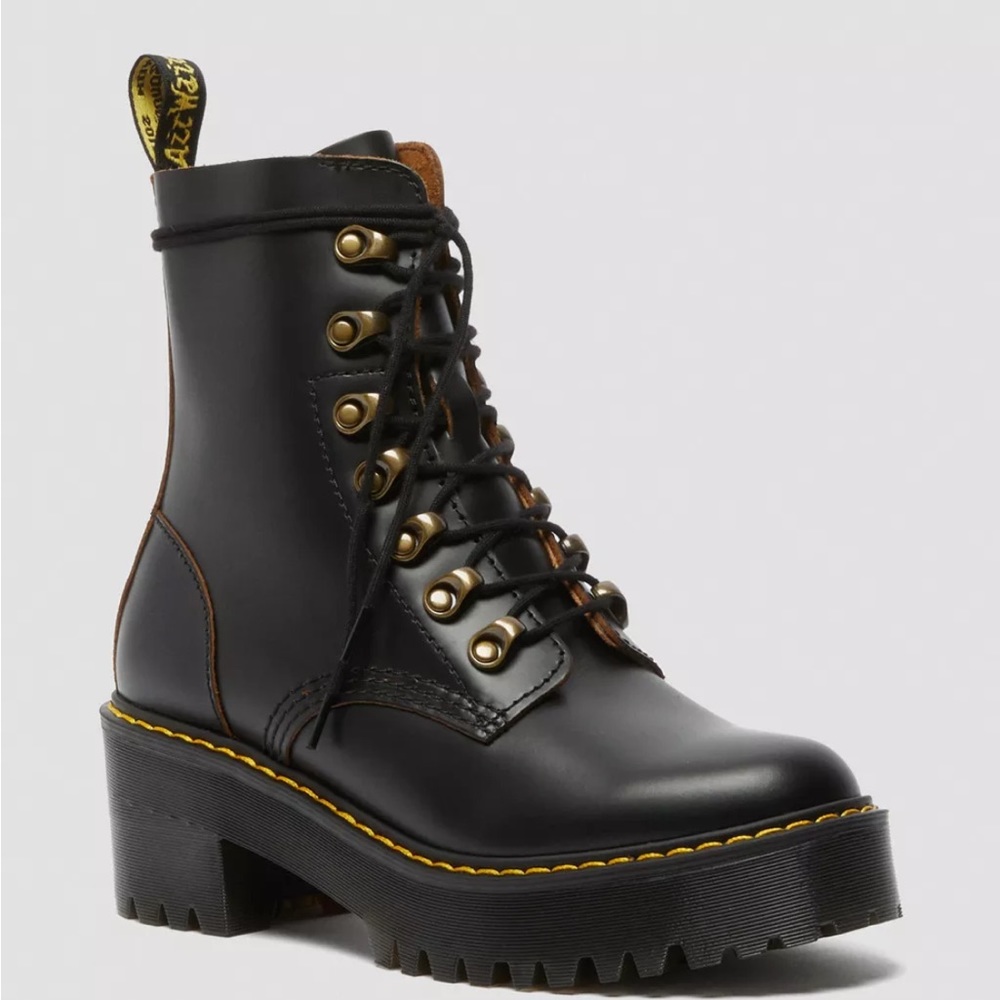 LEONA WOMEN'S VINTAGE SMOOTH LEATHER HEELED BOOTS